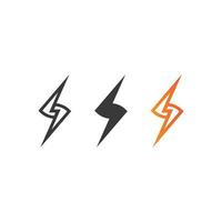 the power vector, flash ogo and thunderbolt and icon electricity illustration template design vector