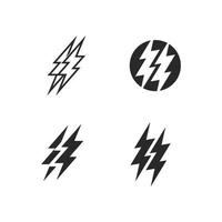 the power vector, flash ogo and thunderbolt and icon electricity illustration template design vector