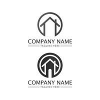 Real estate and home buildings vector logo icons template