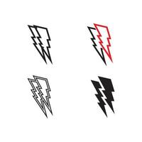 the power vector, flash ogo and thunderbolt and icon electricity illustration template design vector