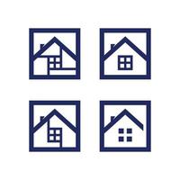 Real estate and home buildings vector logo icons template