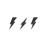 the power vector, flash ogo and thunderbolt and icon electricity illustration template design vector