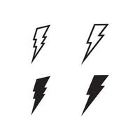 the power vector, flash ogo and thunderbolt and icon electricity illustration template design vector