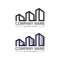 Real estate and home buildings vector logo icons template