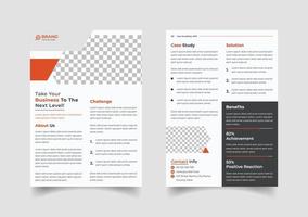 Creative case study template design vector