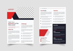 Creative case study template design vector