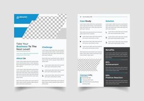 Creative case study template design vector