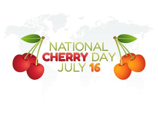 vector graphic of national cherry day good for national cherry day celebration. flat design. flyer design.flat illustration.