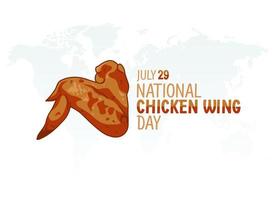 gráfico vectorial del día nacional del ala de pollo bueno para la celebración del día nacional del ala de pollo. diseño plano. diseño de volante. ilustración plana. vector