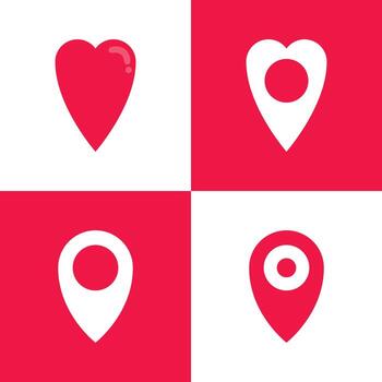 Map marker, map pin vector