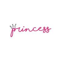Princess icon vector template design illustration