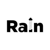 The rain logo vector design