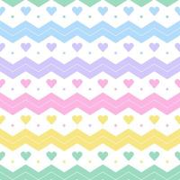 Rainbow Pastel Heart Horizontal Zig Zag Line Stripe Dot Dash Line Circle Seamless Pattern Vector Illustration Tablecloth, Picnic mat wrap paper, Mat, Fabric, Textile, Scarf