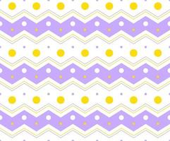 púrpura amarillo pastel polkadot círculo redondo horizontal zig zag línea raya punto guión línea círculo patrón sin costuras vector ilustración mantel, papel de envoltura de alfombra de picnic, alfombra, tela, textil, bufanda