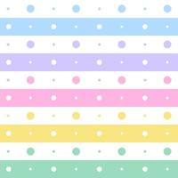 Rainbow Pastel Polkadot Circle Round Horizontal Line Stripe Dot Dash Line Circle Seamless Pattern Vector Illustration Tablecloth, Picnic mat wrap paper, Mat, Fabric, Textile, Scarf