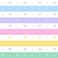 Rainbow Pastel Ribbon Bow Present Gift Box Horizontal Line Stripe Dot Dash Line Circle Seamless Pattern Vector Illustration Tablecloth, Picnic mat wrap paper, Mat, Fabric, Textile, Scarf