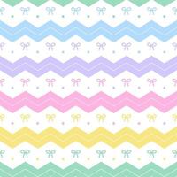 Rainbow Pastel Ribbon Bow Present Gift Box Horizontal Zig Zag Line Stripe Dot Dash Line Circle Seamless Pattern Vector Illustration Tablecloth, Picnic mat wrap paper, Mat, Fabric, Textile, Scarf