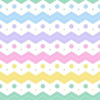 Rainbow Pastel Polkadot Circle Round Horizontal Zig Zag Line Stripe Dot Dash Line Circle Seamless Pattern Vector Illustration Tablecloth, Picnic mat wrap paper, Mat, Fabric, Textile, Scarf
