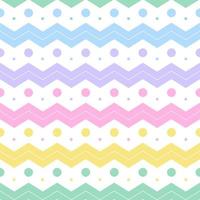 Rainbow Pastel Polkadot Circle Round Horizontal Zig Zag Line Stripe Dot Dash Line Circle Seamless Pattern Vector Illustration Tablecloth, Picnic mat wrap paper, Mat, Fabric, Textile, Scarf