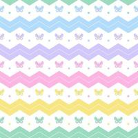 Rainbow Pastel Cute Beautiful Butterfly Horizontal Zig Zag Line Stripe Dot Dash Line Circle Seamless Pattern Vector Illustration Tablecloth, Picnic mat wrap paper, Mat, Fabric, Textile, Scarf