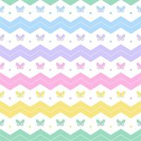 Rainbow Pastel Cute Beautiful Butterfly Horizontal Zig Zag Line Stripe Dot Dash Line Circle Seamless Pattern Vector Illustration Tablecloth, Picnic mat wrap paper, Mat, Fabric, Textile, Scarf