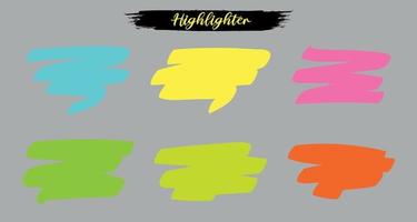 Highlighter marker line vector