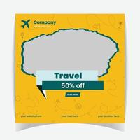 Travel Banner Design Template vector