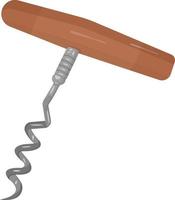 corkscrew isolated on white background vector