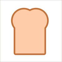 ilustración de rebanada de pan vector