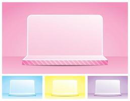 cute sweet pastel backdrop stage 3d illustration vector collection for putting your object