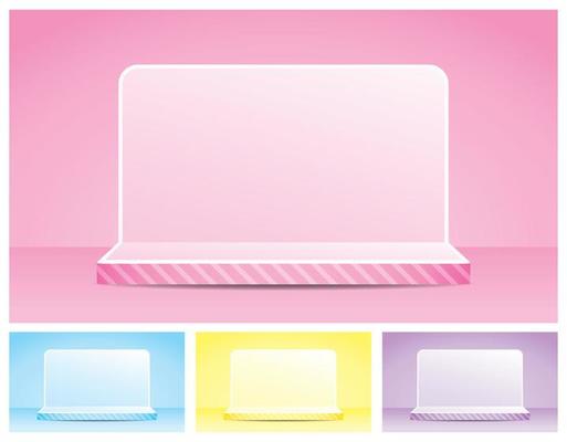 cute sweet pastel backdrop stage 3d illustration vector collection for putting your object