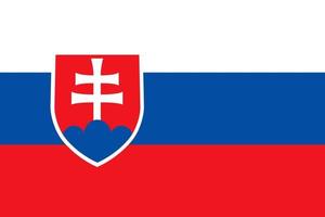 Slovakia vector hand drawn flag, Slovak koruna