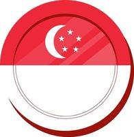 Singapore vector hand drawn flag, Singapore Dollar