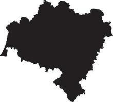 Silhouette of Poland country map,Lower Silesian Voivodeship map vector