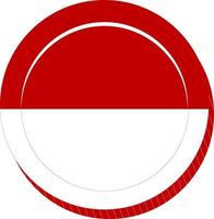 Monaco vector hand drawn flag, EUR