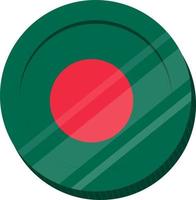 bandera dibujada mano del vector de bangladesh, taka de bangladesh