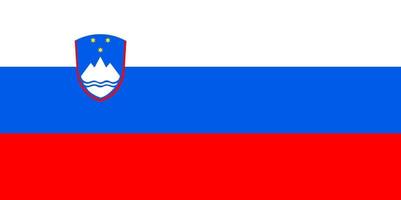 Slovenia vector hand drawn flag, EUR