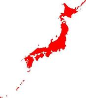 Silhouette of Japan country map vector