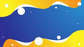 abstract wave background with blue and yellow color. vector illustration