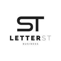 Initial letter ST icon logo design inspiration vector