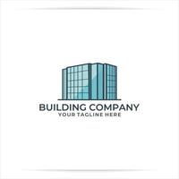 logo design building full color vector