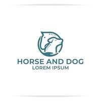 dog and horse chiropractic logo design vector, care, clinic vector