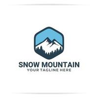 logo design mountain polygon vector