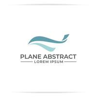 abstract plane logo design vector. for airlin vector