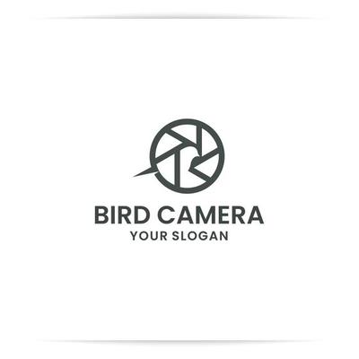 logo design bird photo, camera, photography, animals wild vector. for outdoor business