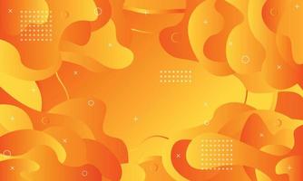 Abstract orange blob background template copy space for poster, landing page, or banner vector