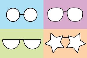 Glasses icon set for design element vector