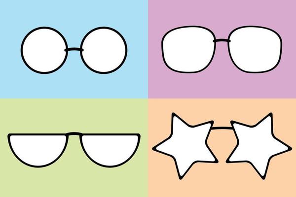 Glasses icon set for design element