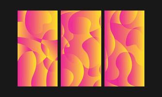 Fluid abstract background template copy space set for brochure, leaflet, or poster vector