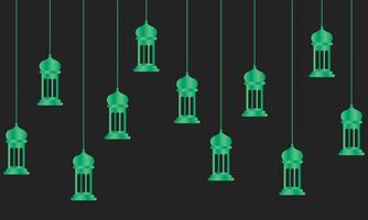 Hanging lantern backdground template copy space vector